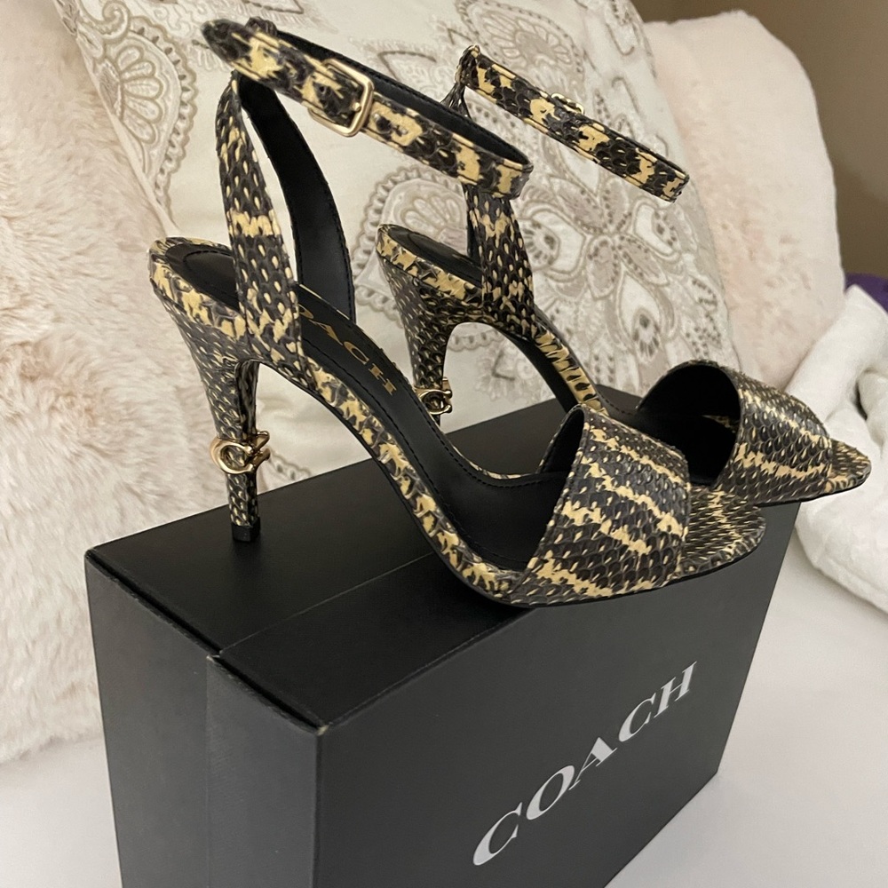 COACH REGINA SANDAL in Snakeskin Size 5.5